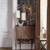 17.3-in x 393-in Floral Wallpaper Peel and Stick Floral Black Wallpaper Self Adhesive Flower Wall Paper Contact Paper Home Decor Wall Covering Old Furniture Renovation