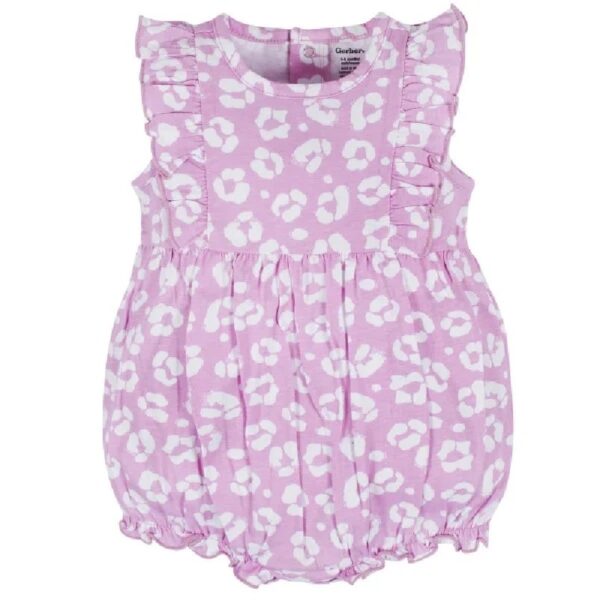 Brand Baby Girl Ruffle Sleeve Rompers, 3-Pack, Sizes, 0/3 Months - 24 Months
