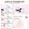 Acrylic Nail Kit with U V Lamp with Everything Starter Nail Kit Set Professional for Beginners