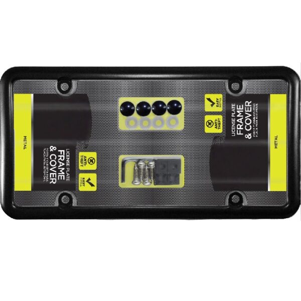 (2 pack) Auto Drive Anti-theft License Plate Cover and Frame