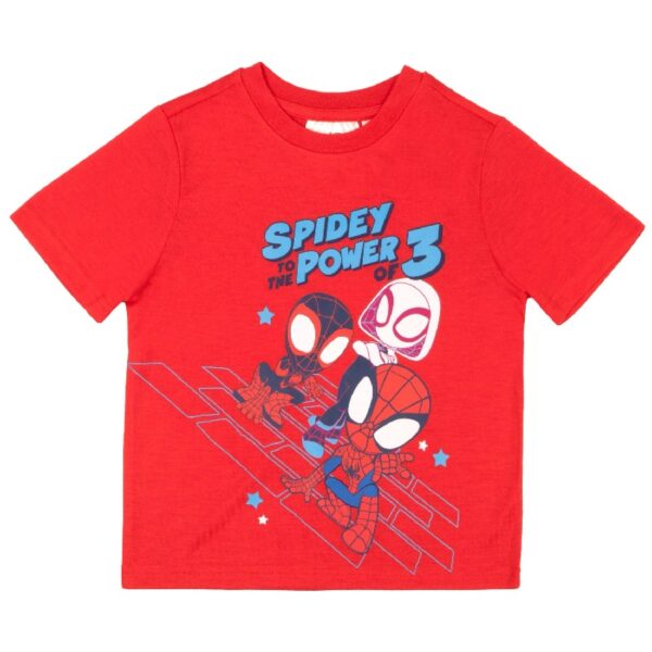 Marvel Spidey and His Amazing Friends 3 Piece Boys Short Set  Short Sleeve Shirt Tank Top and Shorts Set 3 Pack Bundle Set Kids Toddlers  Boys Clothes (Size 3T-8)