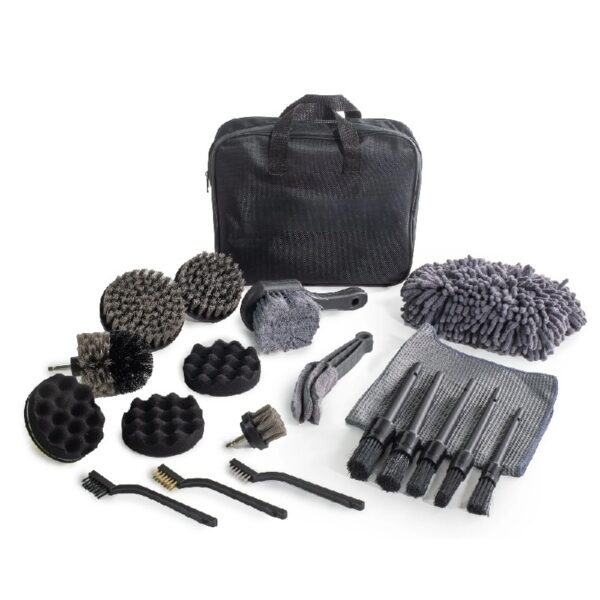21-Piece Car Detailing Kit, Drill Brush Attachment Set for Car Cleaning, Auto Detail Brushes, Wheel & Tire Brush, Ideal for Interior and Exterior Cleaning  Drill Not Included