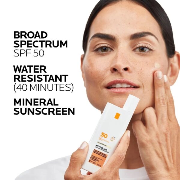 Anthelios Tinted Mineral Fluid Sunscreen for Face SPF 50, 1.7 fl oz