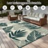 Outdoor Rug Carpet 5'x8' Waterproof Reversible Patio Rug Portable Indoor Outdoor Rug Plastic Straw Rug for Beach RV Camping Garden Picnic Deck Backyard Porch Decor Black