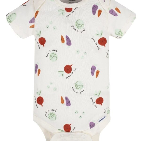 Assorted Short Sleeve Onesies Bodysuits, 8pk (Baby Boy or Baby Girl Unisex)