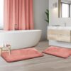 Nestl Set of 3 Absorbent Memory Foam Bath Mat Bathroom Rugs, Gray, Large 20