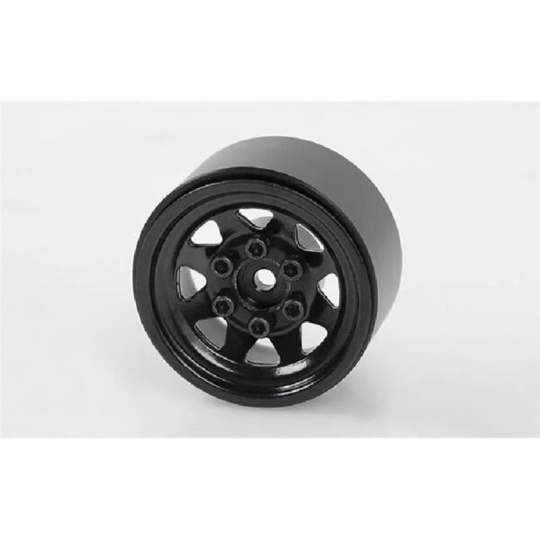 RC4ZW0229 1 in. Stamped Steel Stock Beadlock Wheels, Black