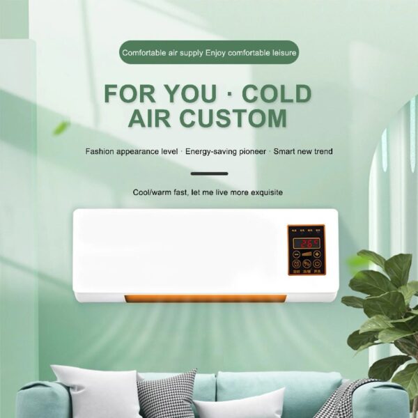 Air Conditioner, Portable Air Conditioners, Wall Mounted Air Conditioner and Fast Heater with Remote for Home Office Bedroom, Energy-saving, 1500W