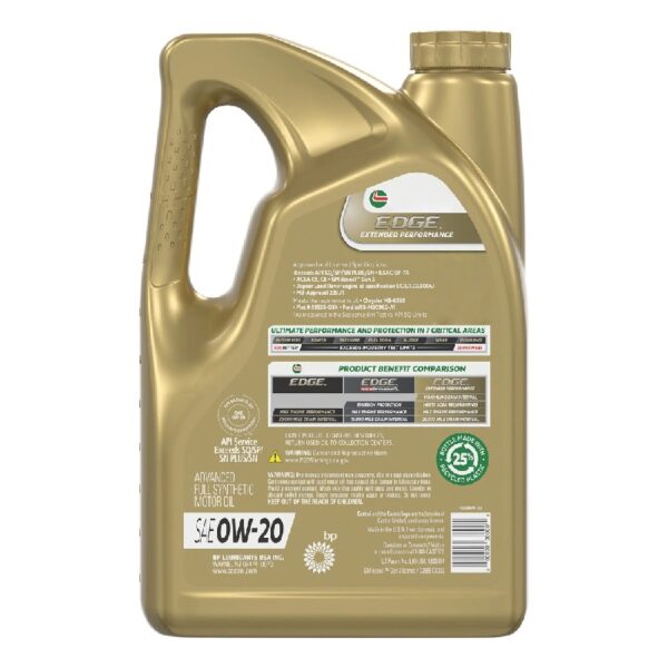 EDGE Extended Performance 0W-20 Advanced Full Synthetic Motor Oil, 5 Quarts