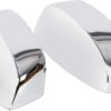 Pair Chrome Side View Upper Mirror Top Half Caps Fit for 2007-2014 Chevy Silverado GMC Sierra Avalanche Tahoe Suburban Left & Right