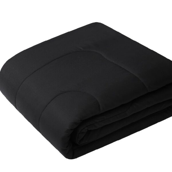 7 Piece Reversible Bed in a Bag Comforter Set with Sheets, Black, Queen