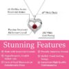 Forever March Birthstone 18k White Gold Plated Women's Necklace, Swarovski Crystals
