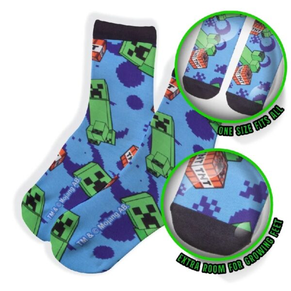 Creeper Boys 3-Piece Set - Short Sleeve Graphic T-Shirt, Shorts & Socks - Complete Summer Outfit for Kids (Sizes 4-16)
