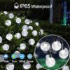 GooingTop 2Pack Outdoor String Lights, Each 37.5Ft 100LED Hanging Patio Lights with 8 Lighting Modes, Auto On/Off for Garden Patio Yard Decor, Warm White