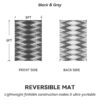 Outdoor Rug 6'x9' Waterproof Patio Rug Reversible Indoor Outdoor Rug Lightweight Plastic Straw Rug for RV Camping Deck Balcony Boho Porch Decor Dark Grey and White