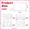 100 Pcs Mother's Day Crafts Color Your Own Cards Gifts from Kids 4 Styles 4 x 6 Inch Flower Heart Bear Elephant Love Mom Happy Mother's Day Postcards Greeting Activity DIY