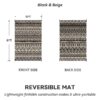Outdoor Rug 6'x9' Waterproof Reversible Patio Rug Boho Geometric Indoor Outdoor Rugs Lightweight Plastic Straw Ourdoor Carpet for RV Camping Deck Balcony Modern Porch Decor Black and White