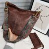 Hobo Bags for Women Crossbody Handbags Guitar Strap Shoulder Bucket Bag Vegan Leather Purse Trendy Boho Tote Purses