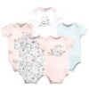 Short Sleeve Bodysuits, 5-Pack, Newborn- 24 Months
