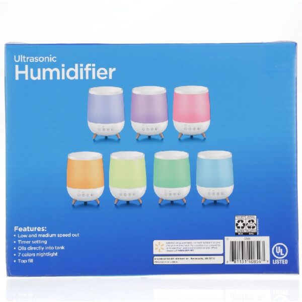 Cool Mist Ultrasonic Color Changing Humidifier & Diffuser, Filter-Free, 0.5 Gallon