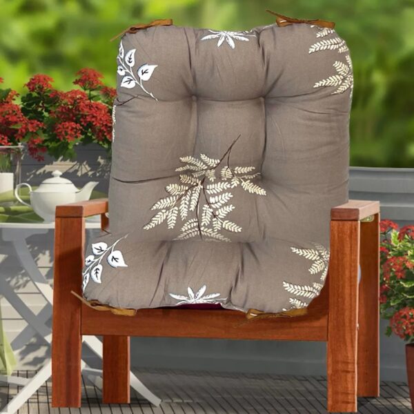 Outdoor Patio Cushion, Rocking Chair Cushion Set, Tufted Pads, Set of Upper and Lower with Ties Pack of 2 (2 Sets) - Back 21