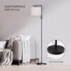 Iron Modern Standing Lamp, Gold Floor Lamp for Living Room, with Rotary Switch, Hanging Shade and 3 Color Temperatures 9W Bulb for Bedroom, Study Room, Office