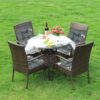 Outdoor Patio Cushion, Rocking Chair Cushion Set, Tufted Pads, Set of Upper and Lower with Ties Pack of 2 (2 Sets) - Back 21