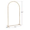 Skypatio 7.2ft Wedding Arch for Ceremony, Golden Balloon Stand, Metal Arch Backdrop for Decor