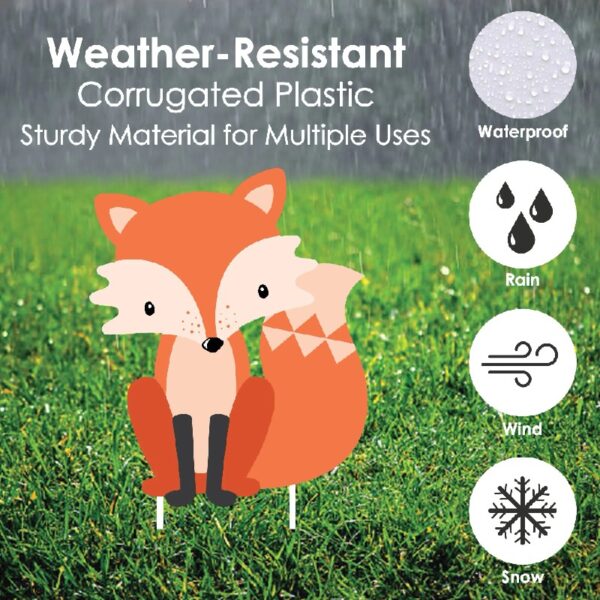 Big Dot of Happiness Woodland Creatures - Forest Animal Lawn Decorations - Outdoor Baby Shower or Birthday Party Yard Decorations - 10 Piece