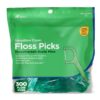 (3 pack) Sensitive Clean Floss Picks, Mouthwash Burst Mint Flavor (300 Count), Compare to Oral-B® Glide + Scope® Outlast®