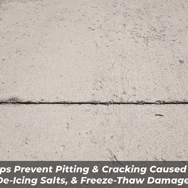 1 Gallon Penetrating Concrete Sealer for Driveways, Patios, Sidewalks - Clear Water-Based Silane Siloxane Sealer Water Repellent