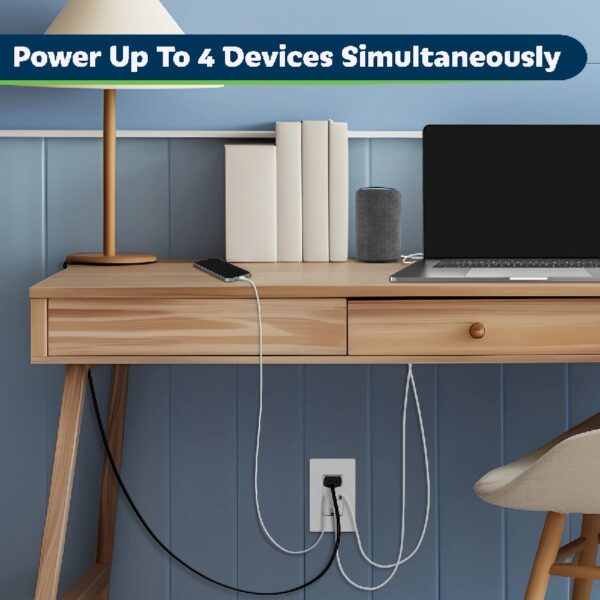 TOPGREENER USB Outlet, Wall Outlet with Type C USB Ports, 15 Amp Tamper Resistant Receptacle Plug, UL Listed, TU21536AC-W-2PCS, White, 2 Pack