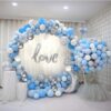 Garfans 7.9FT Wedding Arch  for Birthday Decoration Round Backdrop Stand Circle Balloon Arch Frame Halloween Christmas Parties Garland Stand White