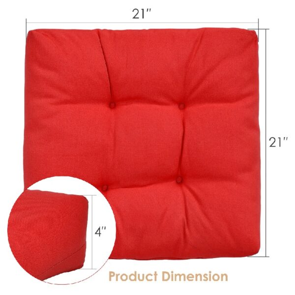 2 PCS 21'' x 21'' Patio Chair Seat Cushion Pads Indoor/Outdoor Turquoise