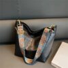 Hobo Bags for Women Crossbody Handbags Guitar Strap Shoulder Bucket Bag Vegan Leather Purse Trendy Boho Tote Purses