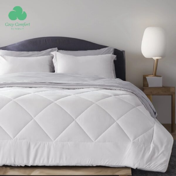 Light Purple Queen Comforter Set - 7 Pieces Reversible Queen Bed in a Bag, Queen Bed Set Light Purple and Grey with Comforters, Sheets, Pillowcases & Shams