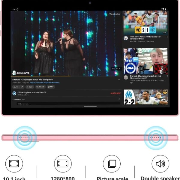 10 inch Android 13 Tablet, 8GB RAM+64GB ROM+512GB Expandable Computer Tablets PC, IPS Screen, 2+8MP Dual Camera, WiFi, BT, Google Certified Tablet