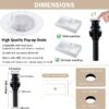 Brushed Nickel Waterfall Bathroom Faucet Lavatory Single Handle 1 or 3 Hole Bathroom Sink Faucet Washbasin Faucet with Deck and Pop-up Drain