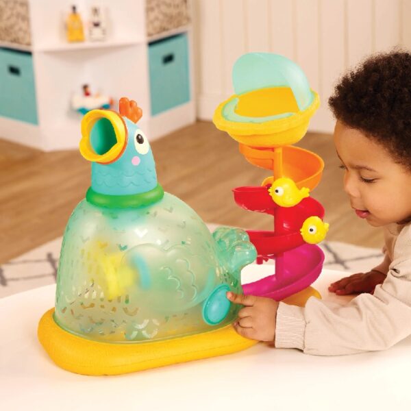 Pop-a-Doodle-Doo Chicken Ball Popper with Music Lights, Learning Toy for Baby and Toddler