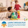 Pop-a-Doodle-Doo Chicken Ball Popper with Music Lights, Learning Toy for Baby and Toddler