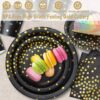 Rose Gold Pink Party Tableware Set - Elegant Disposable Plates, Napkins, Cups & Cutlery with Gold Dot Accents (Serves 25) - Ideal for Baby Showers, Weddings & Birthday Celebrations