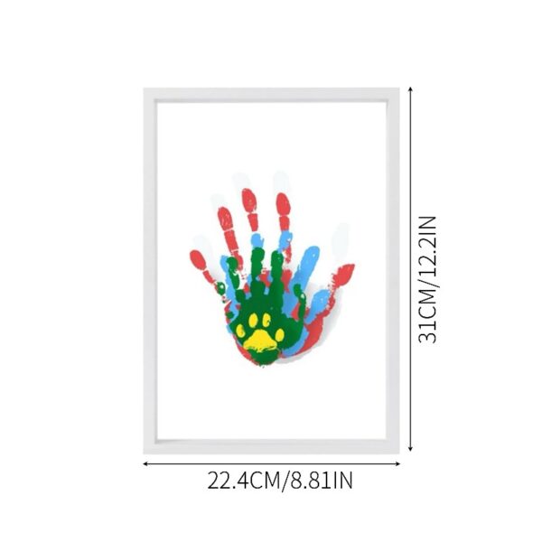 Family Handprint Kit, Handprint Art Craft DIY Kit, Baby Hand print Gift for New Moms, Parents, Grandparents, 6 Safe, Non-Toxic Paints, Ideal for Mother's Day, Father's Day, Anniversary & More
