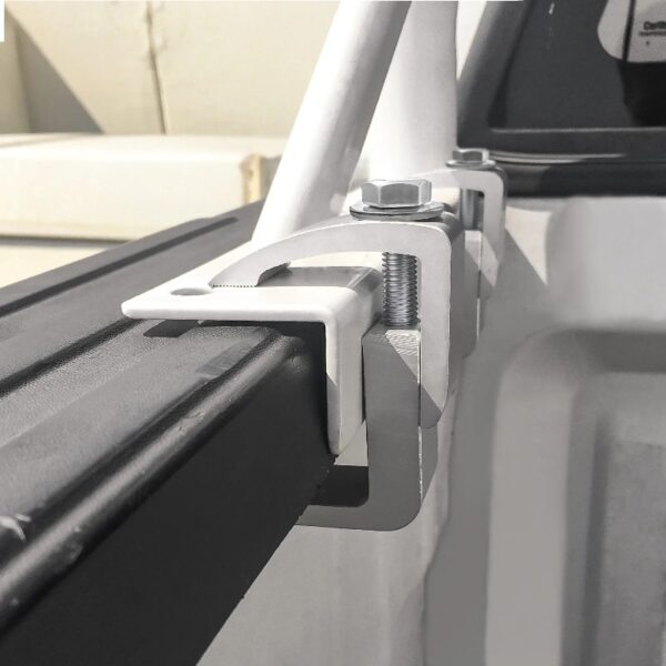 Clamp for Truck Cap, Camper Shell, Topper for a Short Bed Pickup Truck (Set of 4),Silver