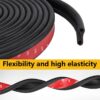26.25Ft Trunk Bed Rubber Tailgate Seal, Camper Shell Seal Strip Compatible with Pickups, Truck, Automotive.