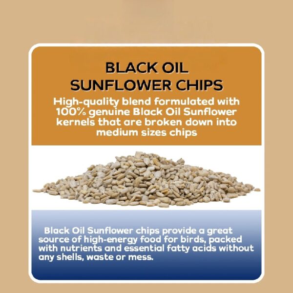 Wild Bird Food Black Oil Sunflower Chips, 13 Pounds - for Northern Cardinals, American Goldfinches and Black-Capped Chickadees - Ideal for Outside Feeders