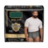(2 pack) Real Fit Incontinence Underwear for Men, Adult Diapers, L/XL, Grey, 12 Count