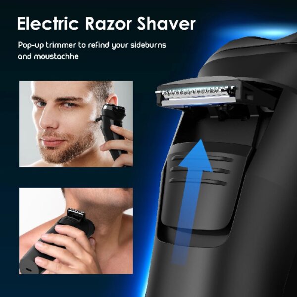 Electric Razor, Electric Shavers for Men, Wet/Dry Shaver LED Display/Travel Lock/Type C/Ipx7