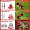 Cordless Weed Eaters, Battery Operated Weed Wacker, Weed Trimmer with 2 Batteries, Electric Grass Trimmer, Electric Edger for Lawns, 24V 650W Grass Cutting Machine, Green