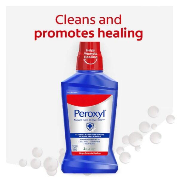 (3 pack) Peroxyl Mouth Sore Rinse Wash, 1.5% Hydrogen Peroxide, Mild Mint, 16.9 fl oz