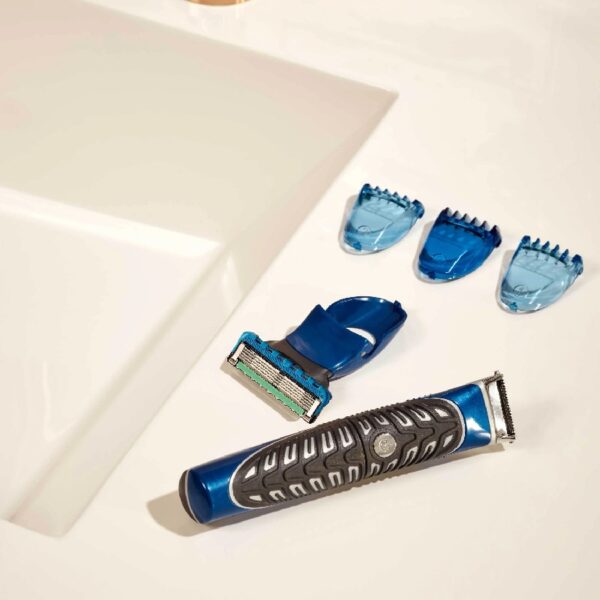 Fusion Men's Precision Beard Trimmer, Razors and Edger, Blue
